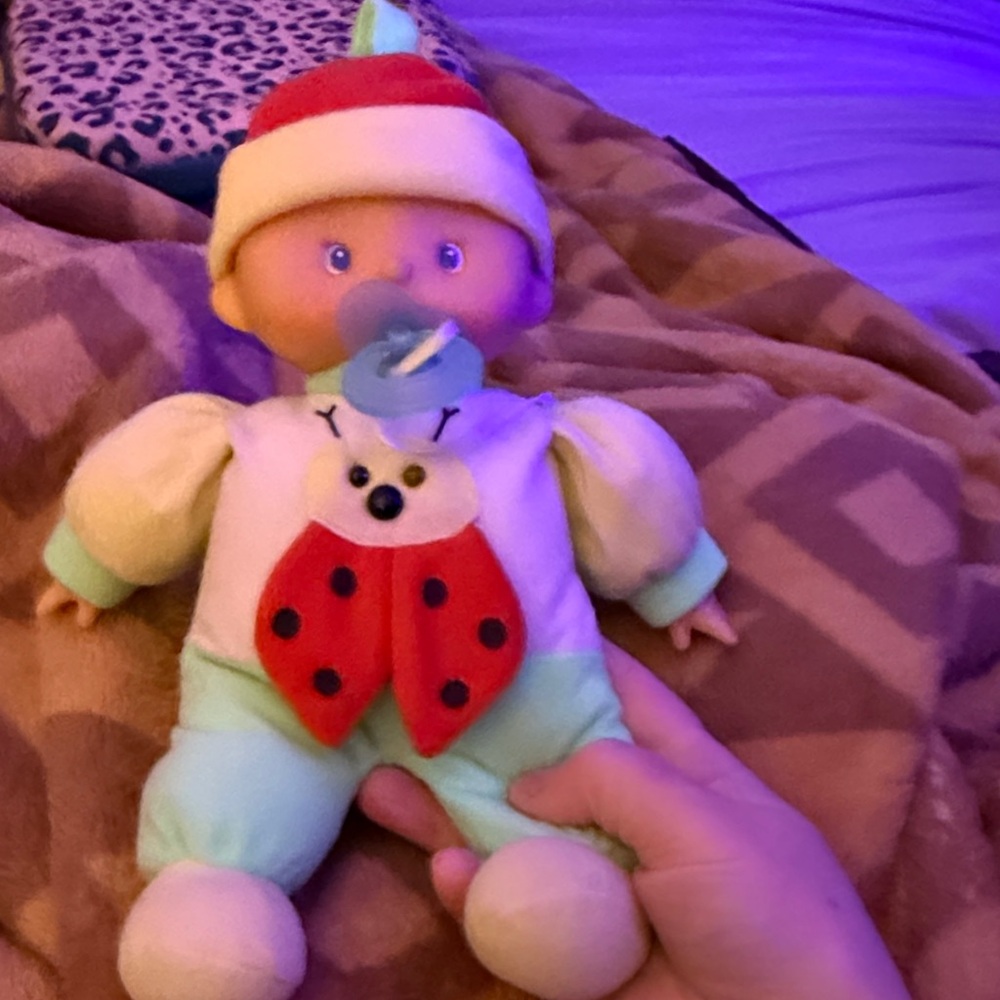 Source Unknown Colorful Baby Doll with Red and Green Outfit